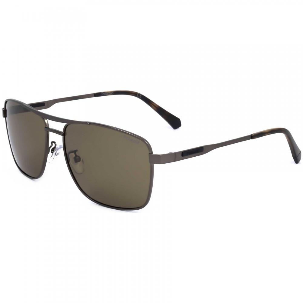 Polaroid Men S Brown SunglaSSeS Matte Dark Ruthenium 59mm
