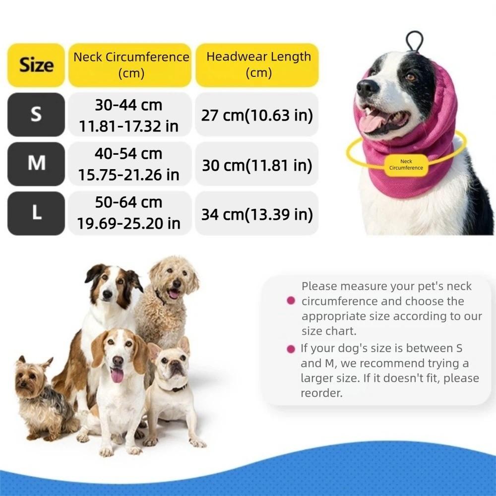 Quick Dry Pet Dog Earmuffs Elastic Mesh Dog Ear Cover Comfortable Pet Neck Gaiter  Dog Walking