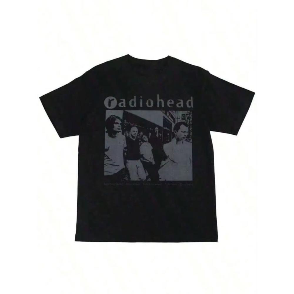 

Radioheads Rock Band Printed American Street Hip Hop Retro Black Short Sleeved T-Shirtstyle Tee T-Shirt Trendssy for Men Wome... 5XL різнокольоровий