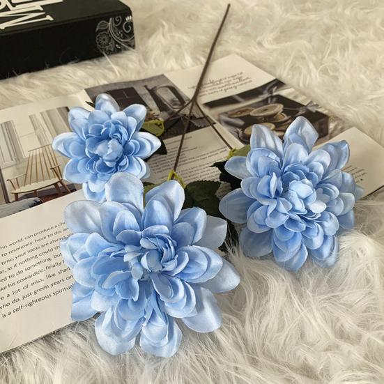 Simulation Flower Great Realistic Looking Charming Artificial Flower Highly Simulated 3 Large Blooms Simulation Bouquet Simulation Flower