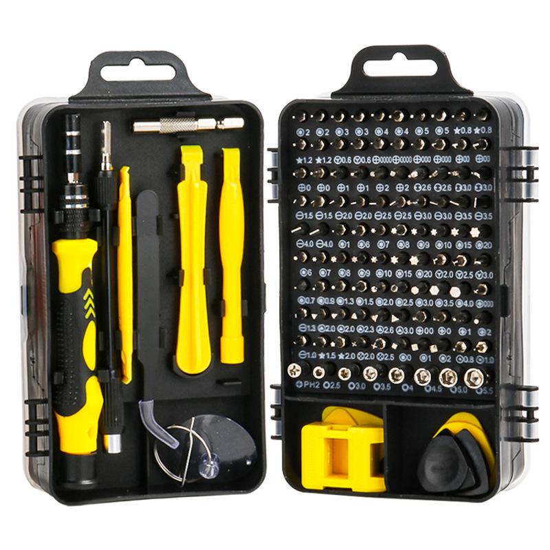 Clock Digital Mobile Phone Disassembly and Maintenance Tool, Carbon Steel Multi-purpose 115-in-1 Affordable Version Screwdriver Set