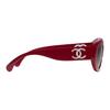 Chanel Logo Irregular Frame Sunglasses Women Sunglasses Red CH5528/175971