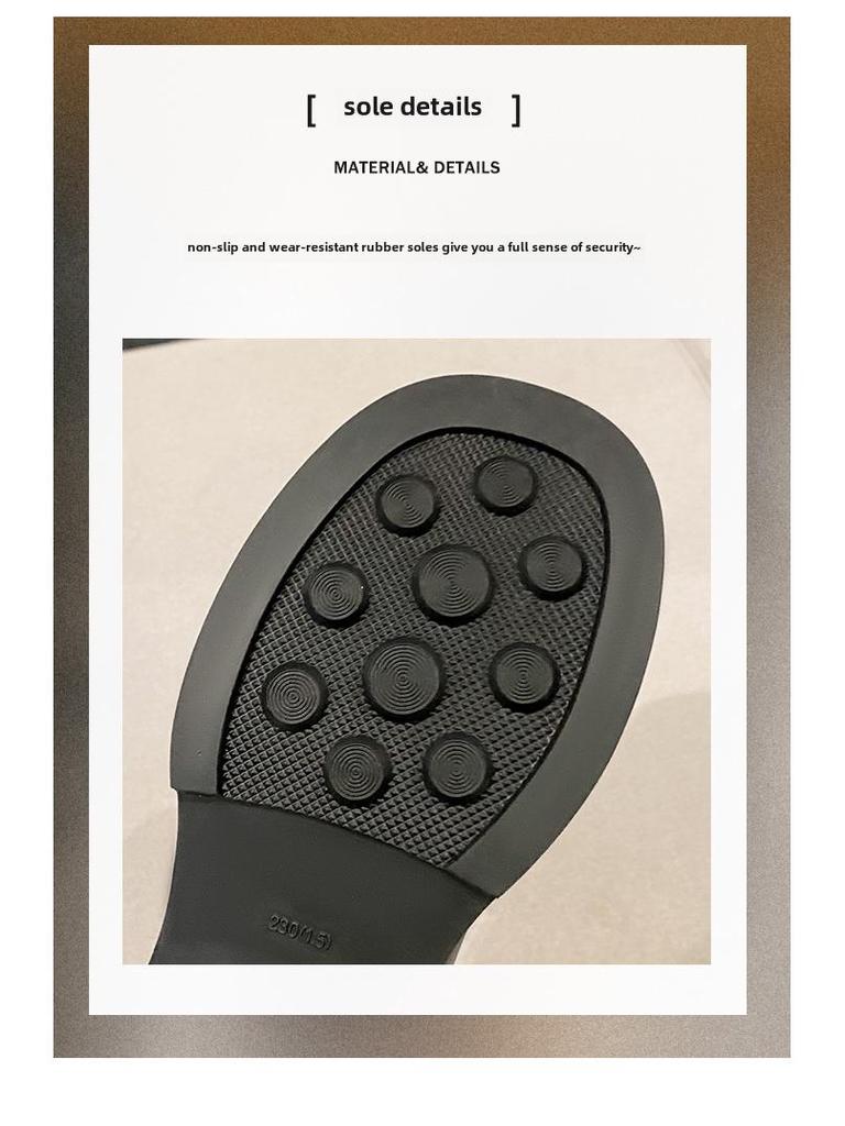 Women's British Style Thick-Soled Leather Loafers - Soft-Soled, Slip-On Microfiber Design