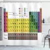Creative Element Periodic Table Shower Curtain Modern Style Chemical Digital Pattern Bathroom Supplies Cloth Curtains Decorati