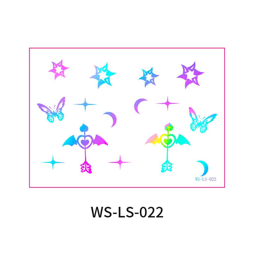 European & American Cross-border Music Festival Laser Eyeliner Stickers - Waterproof & Long-lasting Disposable Tattoos