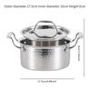 Marmite en acier inoxydable robuste pour cuisinière à induction avec couvercle Shabu Shabu Pot pour buffet pique-nique camping cuisine réunion de famille