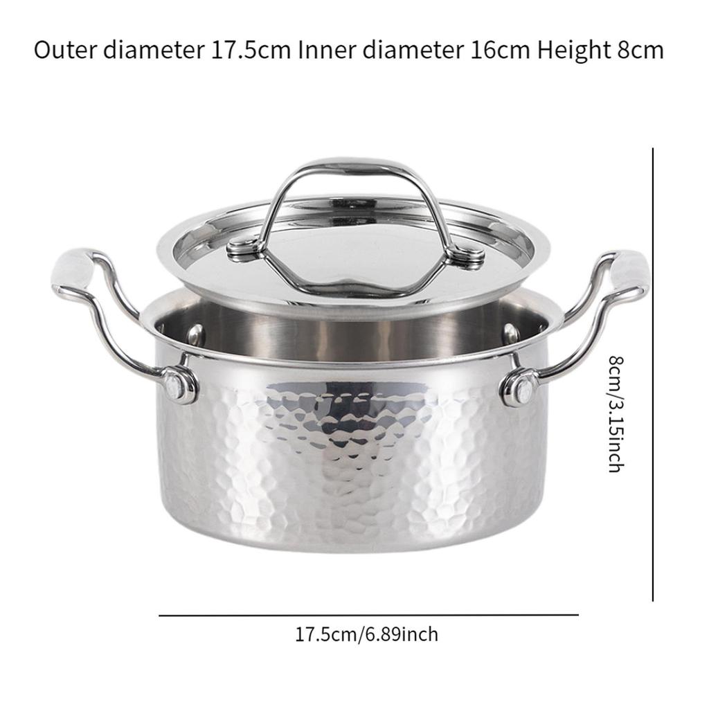 Marmite en acier inoxydable robuste pour cuisinière à induction avec couvercle Shabu Shabu Pot pour buffet pique-nique camping cuisine réunion de famille