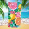 Buntes Zitrusfruchtscheiben Strandtuch Orangen-Zitronen-Grapefruit-Muster Schnelltrocknendes Mikrofaserhandtuch