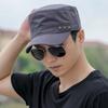 Solid Flat Top Hat Stars Sunshade Hat Breathable Cadet Hat Men  Sunscrean