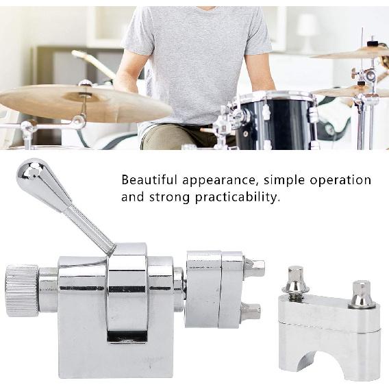 Abhebung Snare Drum Sieb Silber Metall mit Filterkopf Befestigungsschrauben Schlaginstrument Zubehör Zinklegierung