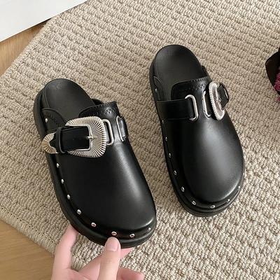 Fashion Shoes For Women's 35 42 Street Punk Slippers New Hot Sale Fashion Trim Leather Shoes Spring Sale Comfortable Casual Shoes