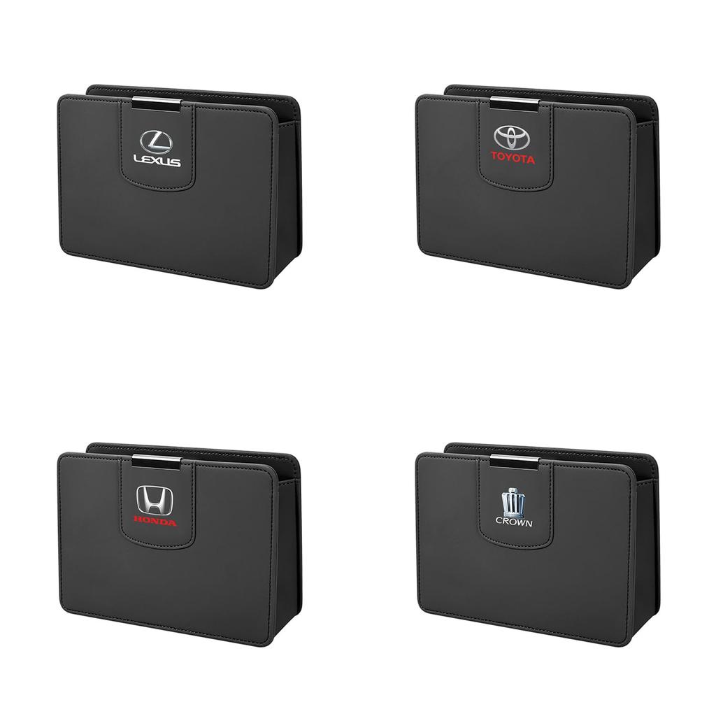 Toyozuho Car Trash , Black, Hanging Storage Case, Magnetic Closure, Slim, Car Storage Pocket,