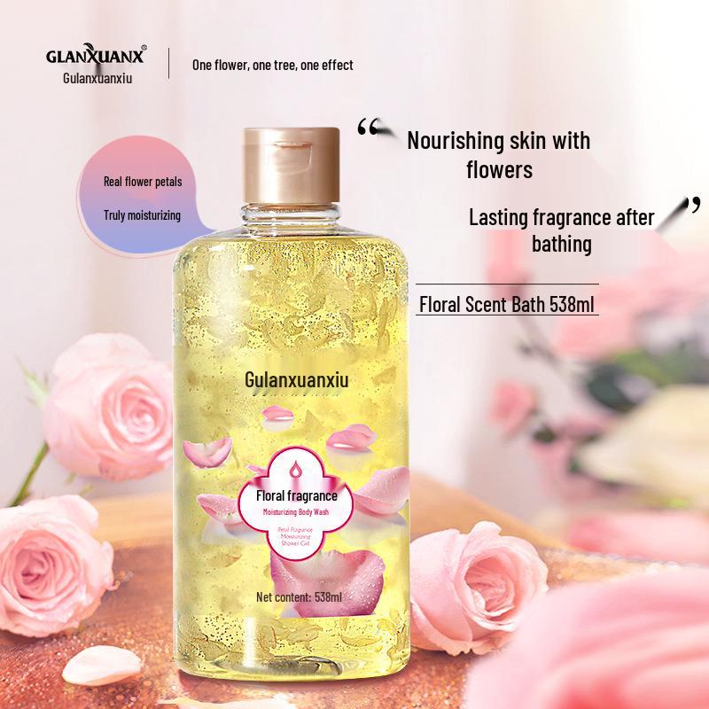 Rose & Cherry Blossom Scented Shower Gel for All, Long-Lasting Moisturizing Body Wash