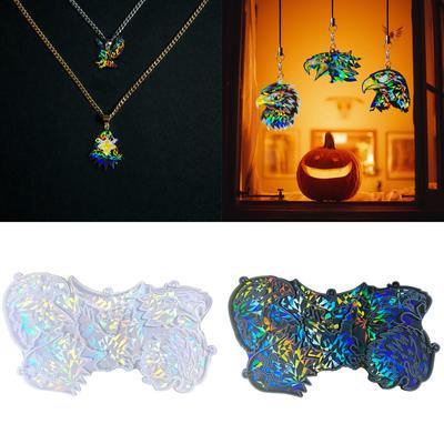 Holographische Adlerform Silikon Schmuckanhänger Resinform Glitzernder Adler Epoxidform Ohrringanhängerform DIY Handwerk