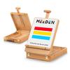 MEEDEN Tabletop Easel with Storage Box, Wooden, Foldable, Adjustable Angle, Portable, Fits Stretched Canvases Up To 53cm, Suitable for Sketching, Oil