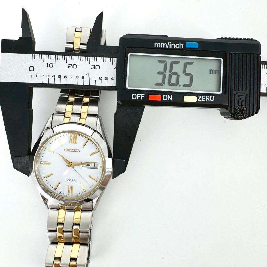 [USED] Working SEIKO Solar Day-Date Round Watch in Gold