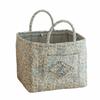 Floral Print Laundry Organizer with Side Pocket Miscellaneous Storage Basket  Shopping