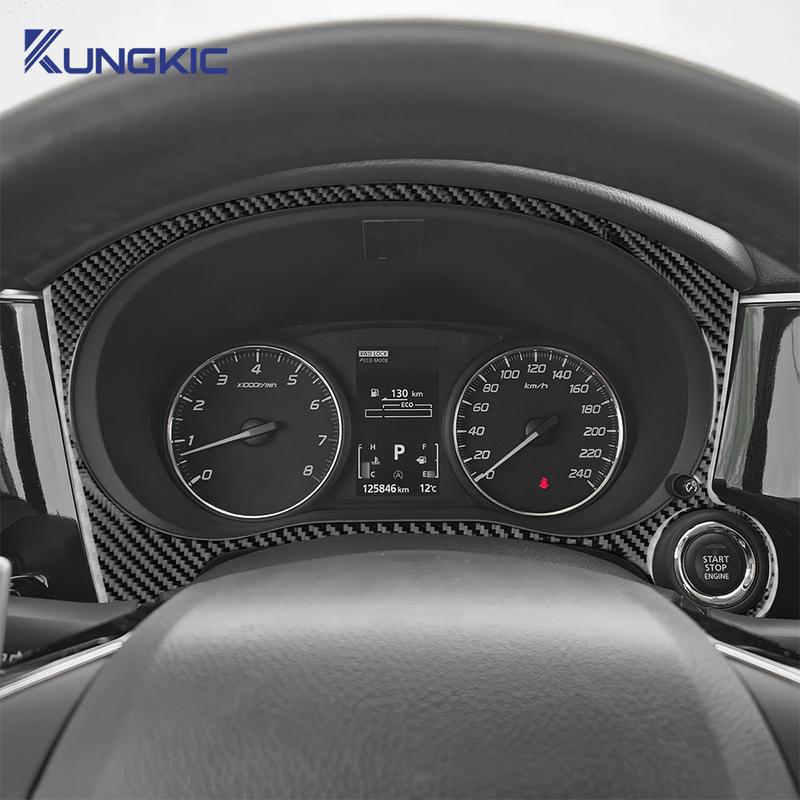 Soft Carbon Fiber For Mitsubishi Outlander 3 2013 2014 2015 2016 2017 2018    LHD Speed Frame Decoration Sticker
