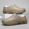 New Fashion Cotton Slippers Men Winter Warm Home Cotton Shoes Waterproof Garden Shoes Indoor Slip On Concise Shoes for Men