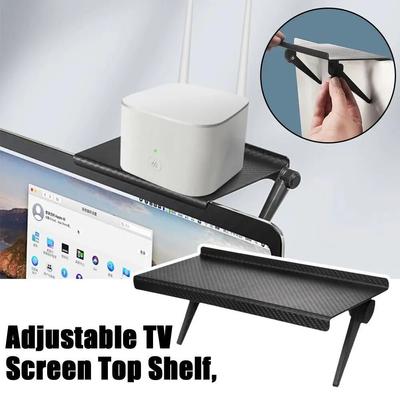 TV Tela Top Shelf Rack, Monitor De Computador Desktop Display Stand, Storage Support, Home Office Organizer