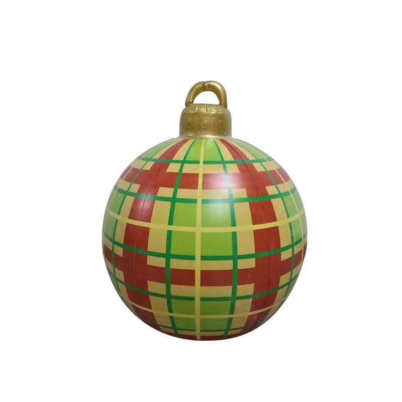 Nová 60CM Venkovní Vánoční Nafukovací Zdobená Koule Vyrobená z PVC Obří Velká Velká Koule Ozdoby na Stromek Venkovní Dekorace Hračka Koule
