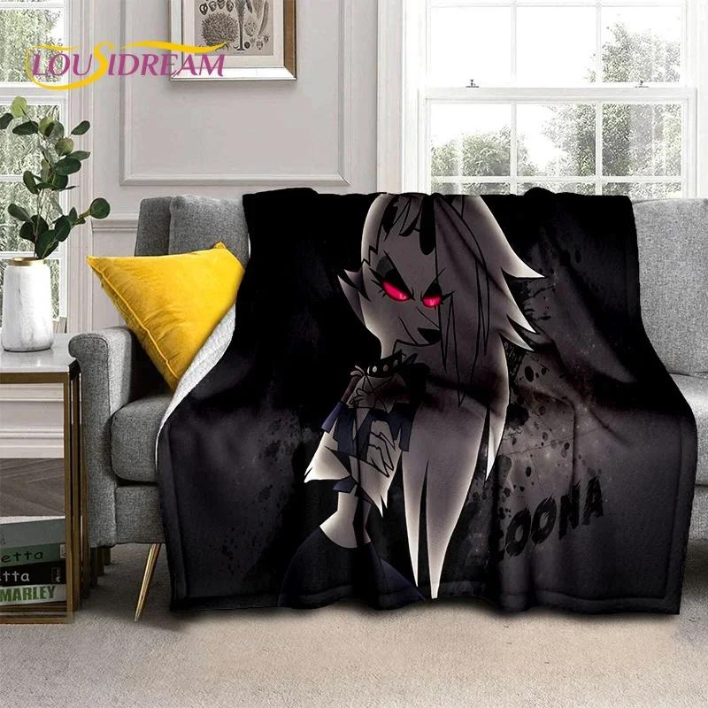3D H-Helluva Boss Blitzo H-Hazbin Hotel Cartoon Blanket,Soft Throw Blanket for Home Bedroom Bed Sofa Picnic Office Cover Blanket