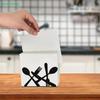 Tissue Holder,Black Stainless Steel Coffee Cup  Lotus Flower Theme Napkin Holder For Table