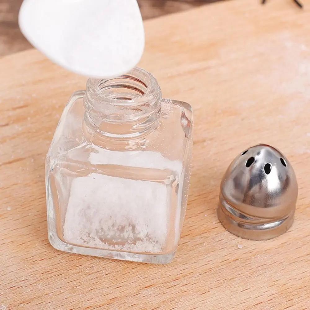 10/15ML Mini Seasoning Bottle with Lid Transparent Glass Spice Jars Kitchen Cooking Tool Storage Container Storage Bottle