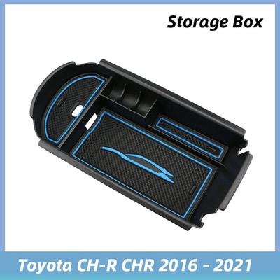 ABS Auto Mittelarmlehnenbox Handyhalter Aufbewahrungsbox für Toyota C-HR CH-R CHR 2016 - 2021 Kit Teile Zubehör