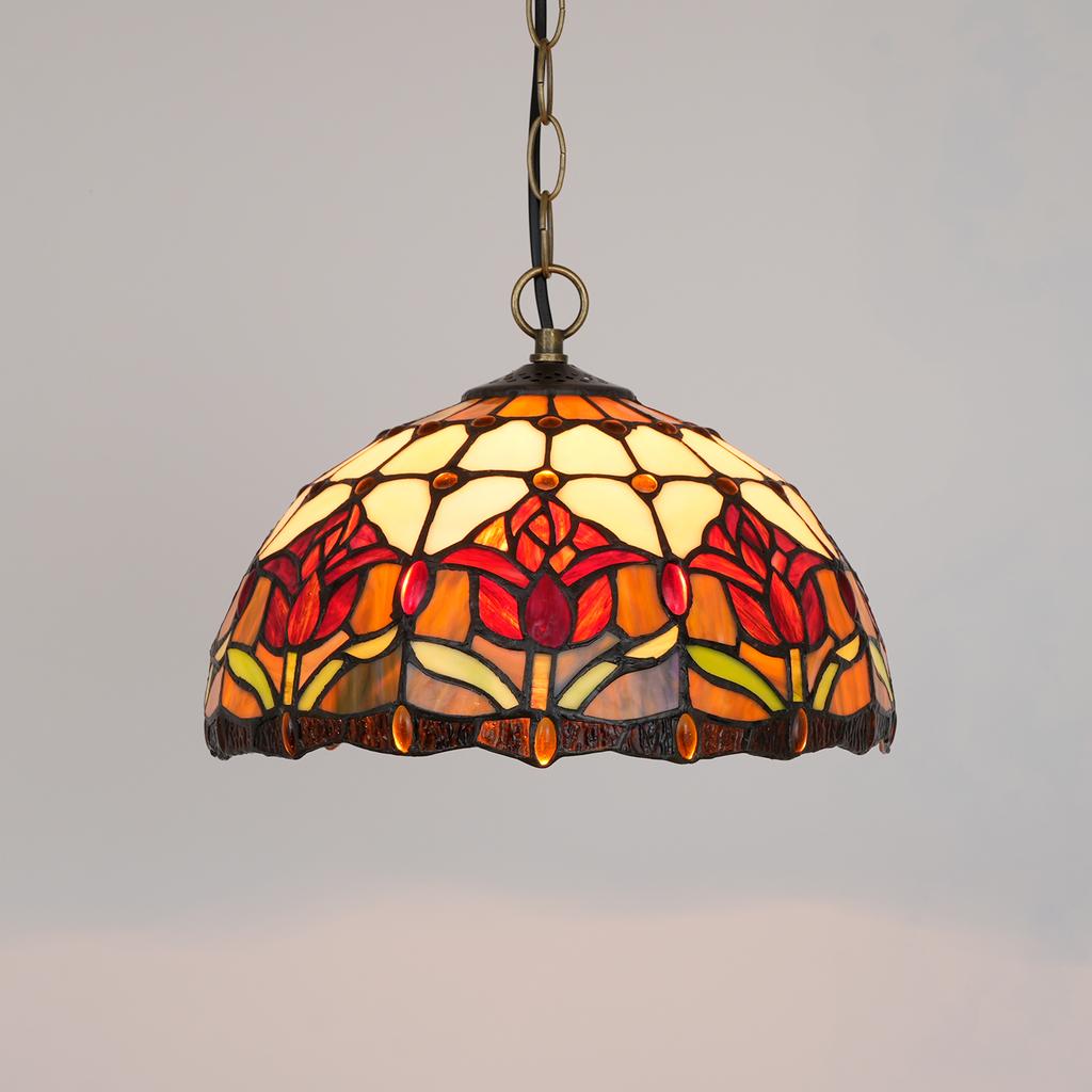 Nordic Rural Style Roses Tulip Chandelier Kitchen Dining Room Hallway Handmade Glass Chandelier Indoor Home Decor Lamp