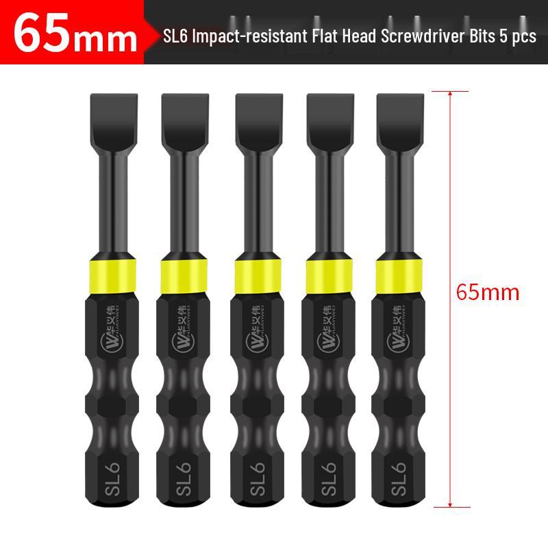 Impact-Resistant Slotted Drill & Screwdriver Bit for Electric and Pneumatic Tools