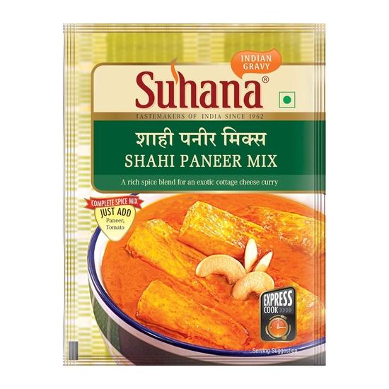 Suhana Paneer Kombinationspaket med 7 - Paneer Makhanwala, Paneer Tikka, Shahi Paneer, Mutter Paneer, Paneer Smör, Kadai Paneer, Paneer Chili Färdig Mix