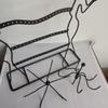 Vintage Iron Rotating Jewelry Rack: Necklace Bracelet Earring Hanging Organizer 360° Swivel Display Stand for Jewelry & Accessories