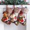 Decoration Plush Christmas Stockings Candy Gift Bag Christmas Ornaments Xmas Tree Hanging Decor
