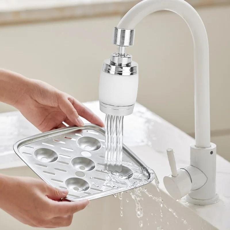 Robinet universal cu filtru rotativ de 360 ​​de grade, 3 moduri, vârf cu bule de apă, economizor anti-stropire, consumabile de bucătărie