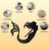 Wrought Iron Mermaid Wall Art Sculpture 11.8x9.6 Inch Fantasy Animal Decor for Living Room Home Bedroom Kitchen