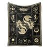 Regali Zodiaco Leone per Donne Tema Costellazione Lunare Coperta Plaid Decorazioni Astrologia Regali di Compleanno Leone Stregoneschi Coperte Gotici