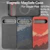 Magnetic Case For Google Pixel 9 10 Pro XL Genuine Carbon Fabric Aramid Fiber Case Ultra-thin Lightweight Magnetic Cover