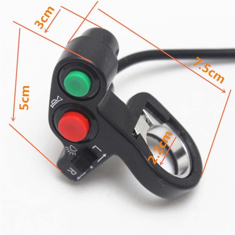 1/2pcs Motorcycle Scooter Electric Bike 7/8" Handlebar Horn Turn Signals Light Controller Switch Modified Parts Handlebar Switch