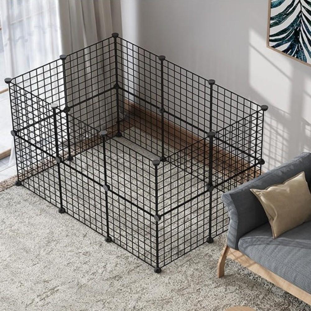 Stohovatelný DIY Pet Plot Proti úniku Kočka Pes Ohrádka Odolná Vnitřní Psí Klec Malá Zvířata