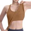 Breathable And Shock-absorbing Sports Bra With Chest Cushion And Herringbone Thread Top For External Wear