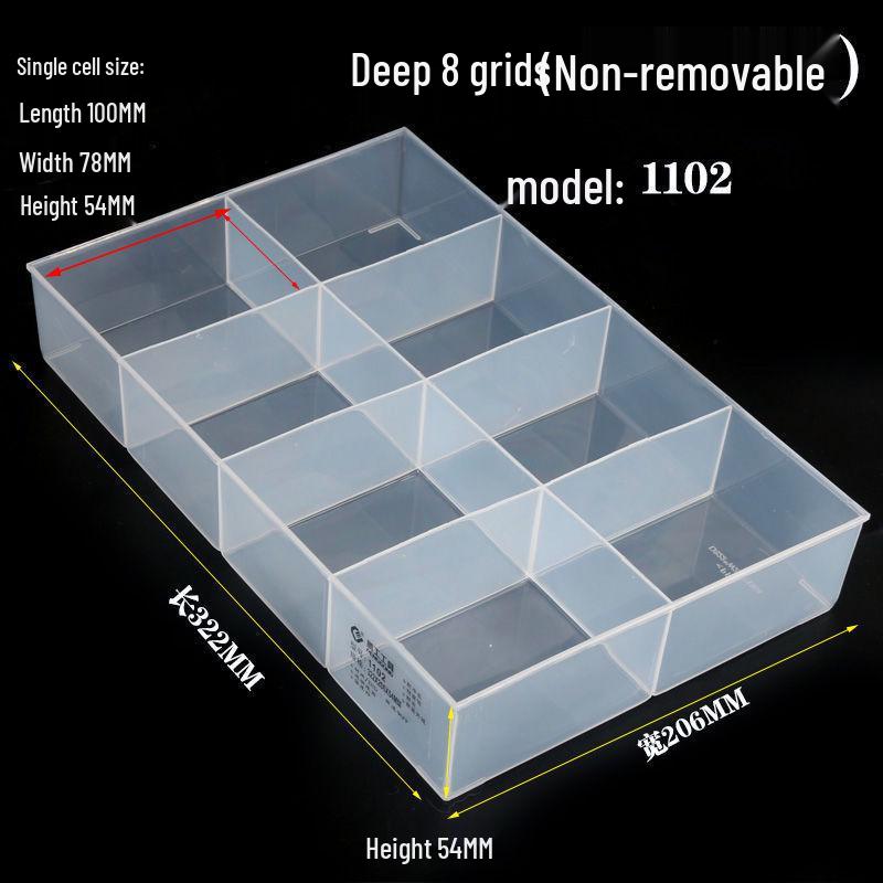 Thickened Nine-Grid Storage Box: Large Capacity, Impact & Corrosion Resistant, Open Compartment Design.