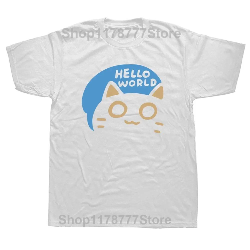 Funny Hello World T Shirts Graphic Cotton Streetwear Short Sleeve Birthday Gifts Computer Programming Languages Tshirt Men