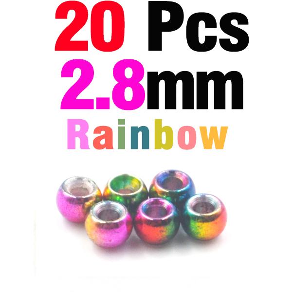 MNFT 20Pcs Brass Fly Tying Bead Beads Fly Fishing Materials Size 2mm 2.4mm 2.8mm 3.2mm 3.4mm 3.8mm