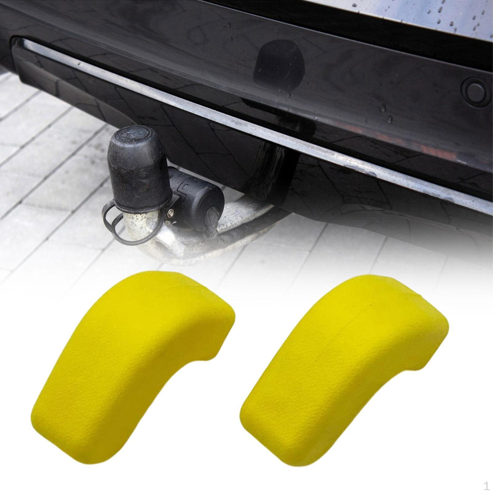 

2 Pieces Tow Hook Covers Accessories Professional Heavy Duty Decoration Simple Installation жовтий