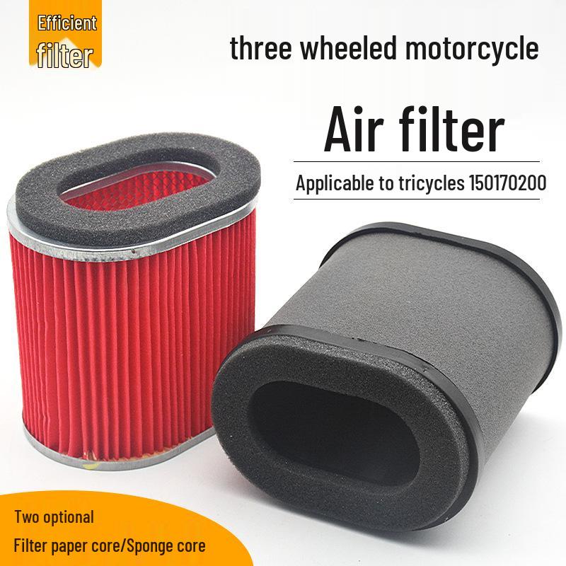 Fukuda Three-Wheeled Motorcycle Air Filter - Paper & Sponge Core, Fits Loncin Lifan