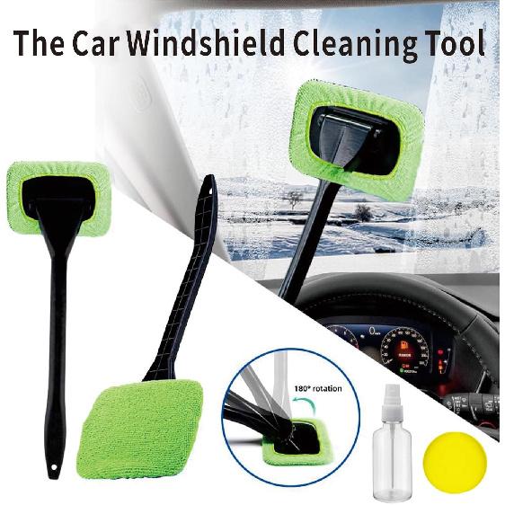 8 szt. Narzędzie do czyszczenia szyby samochodowej, Środek do czyszczenia szyby z 5 małymi ściereczkami z mikrofibry, które można prać/ponownie używać, Narzędzie do czyszczenia okien, Do samochodu