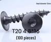 Black Zinc Plated M2 Pan Head Anti-Theft Hex Screws, Flat Tail, Self-Tapping