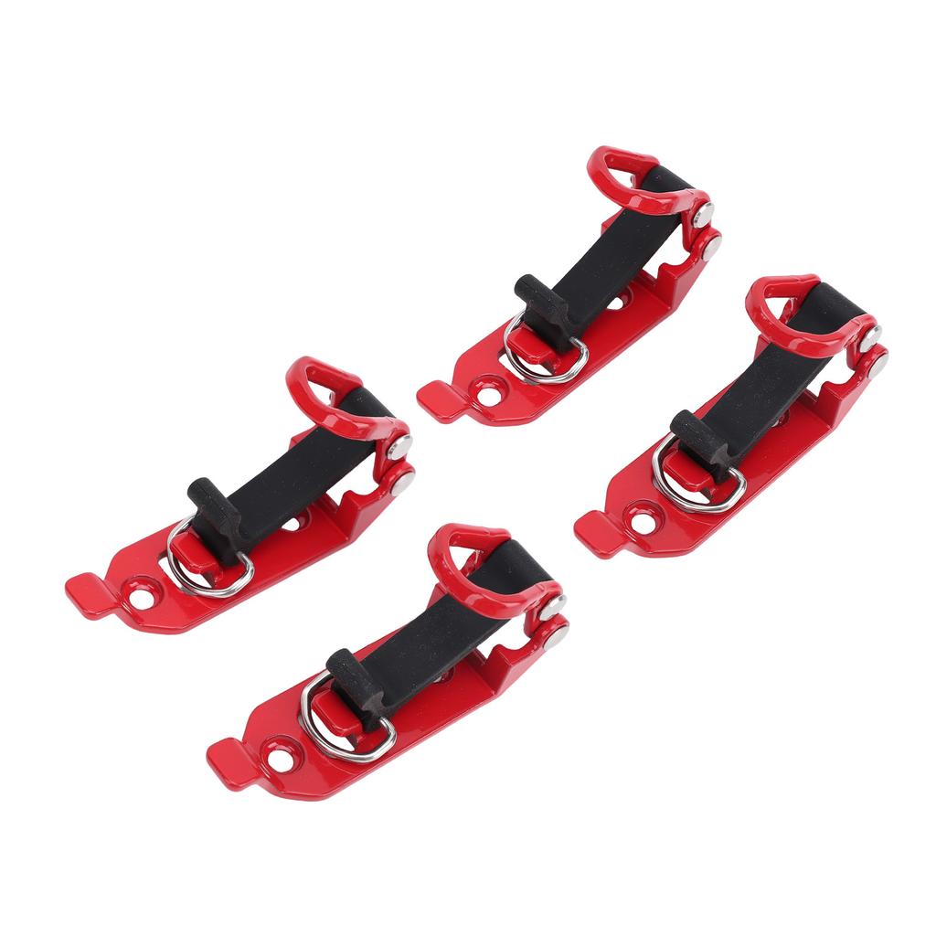 4PCS Shovel Mount for Roof Rack Zinc Alloy Metal Rubber Axe Clamp Mounting Brackets Kit for Trailers Off Road Trucks Red