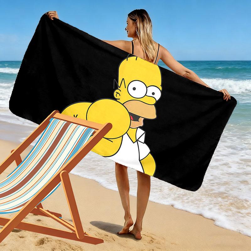 Homer Print Beach Towel, Large Soft Quick Dry Towel for Beach Camping Swimming